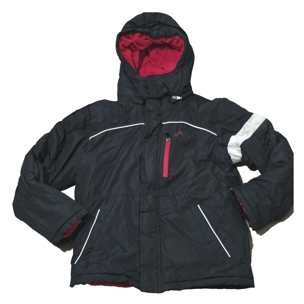 Vertical'9 Coat Toddler Boy Size S/C 8 Black White Red Winter Lined‎ Pockets